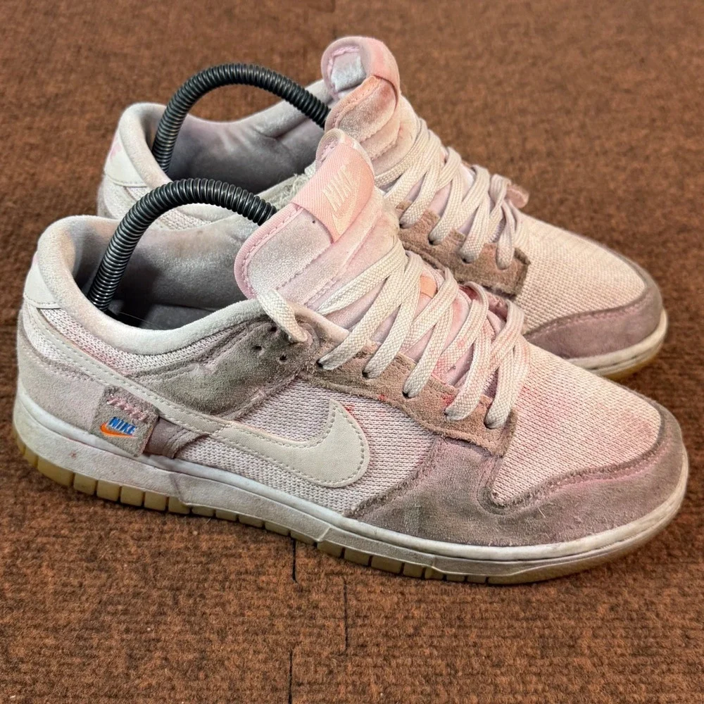 C- shoe Nike Dunk Low Teddy Bear Light Soft Pink Shoes DZ5318-640 Womens 9 BMX